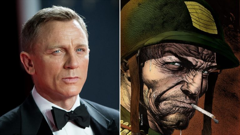 Daniel Craig im Gespräch mit Star in Sgt. Rockfilm in den DC Studios