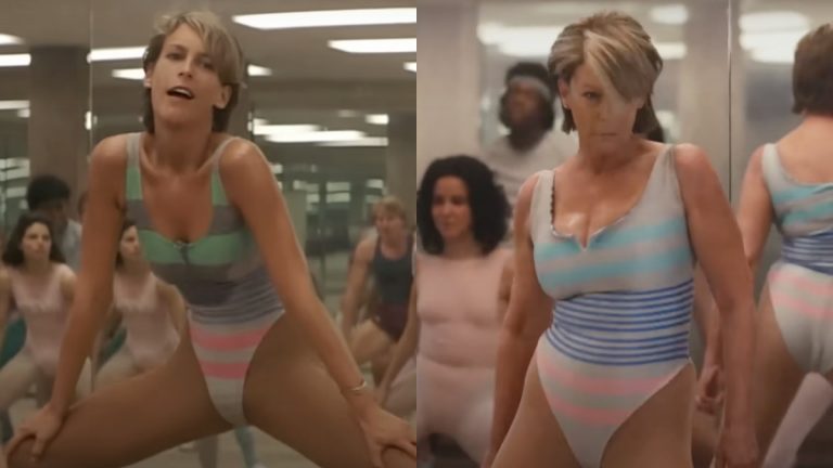 Jamie Lee Curtis stellt die perfekte Jazzercise-Szene wieder her