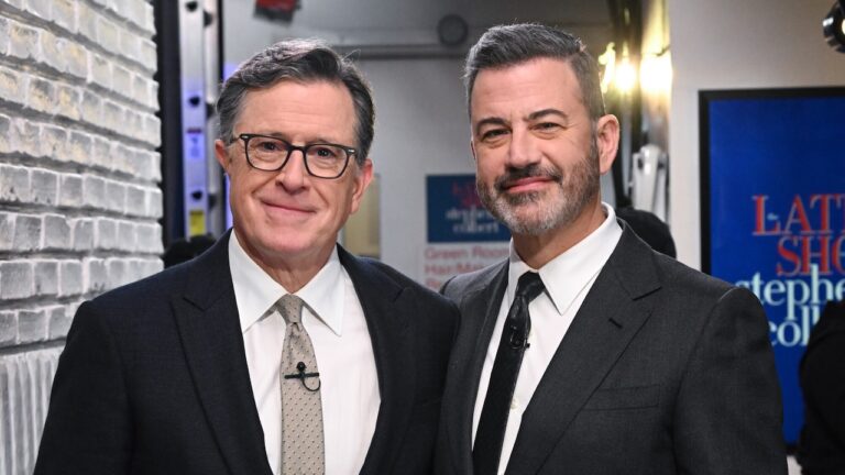 Jimmy Kimmel, Stephen Colbert Gast auf den nächtlichen Nächtenshows des anderen