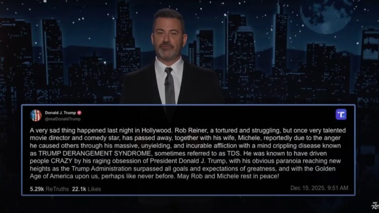 Jimmy Kimmel greift Trump wegen der Kommentare von Rob Reiner an