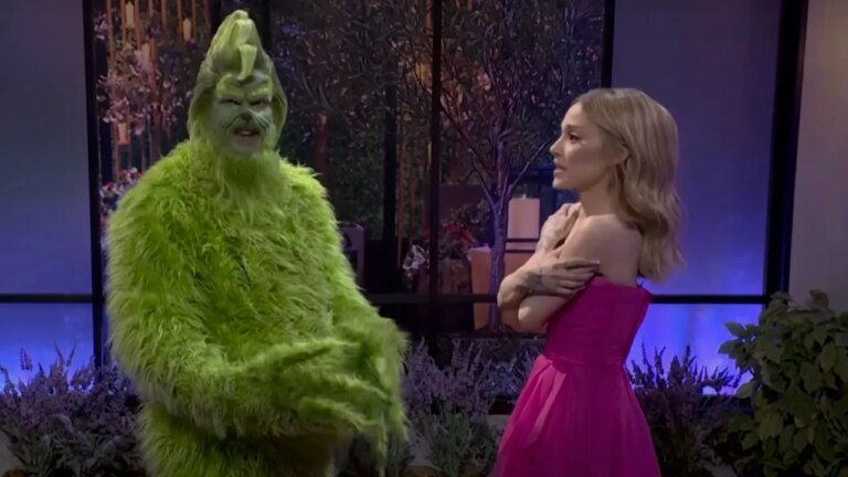 Ariana Grande verliebt sich in den Parodie-Sketch „The Grinch in Love Is Blind“ auf SNL